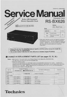 Technics - RSBX-626 - Service manual 